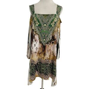 The Pyramid Collection Size 1X  Top Blouse Colorful Abstract Art to Wear